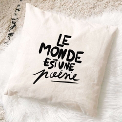 Housse de Coussin Le monde est une poesie Faubourg 54