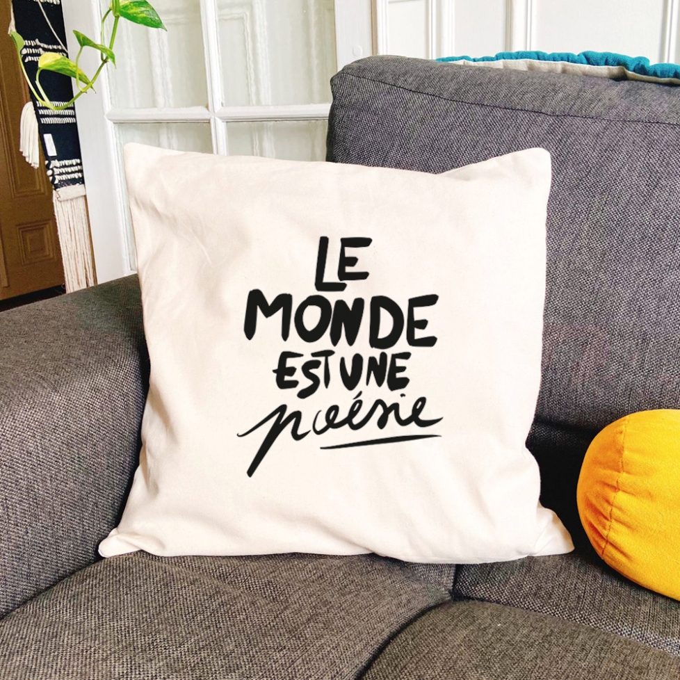 Housse de Coussin Le monde est une poesie Faubourg 54