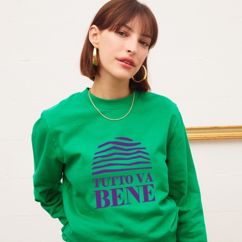 Sweat Coupe Oversize Tutto Va Bene