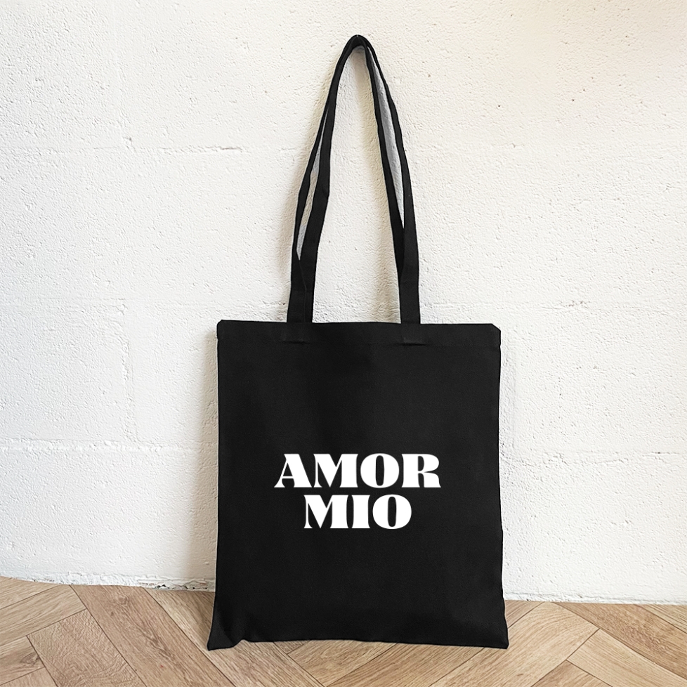 Tote Bag Noir Amor Mio