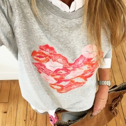 Sweat Femme Gris Xoxo by Les Futiles Faubourg54 Sweat Femme Gris Xoxo by Les Futiles Faubourg54