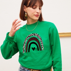 Green Sweatshirt Arcobaleno
