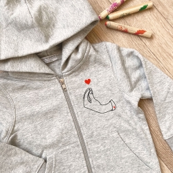 Sweat Gris Zippé Adriana Enfant FAUBOURG 54