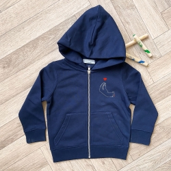 Sweat Bleu Zippé Adriana Enfant Faubourg 54 ENFANT