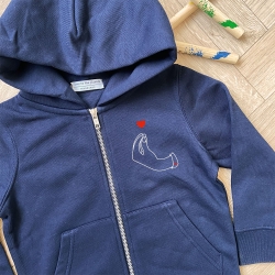 Sweat Bleu Zippé Adriana Enfant Faubourg 54 ENFANT