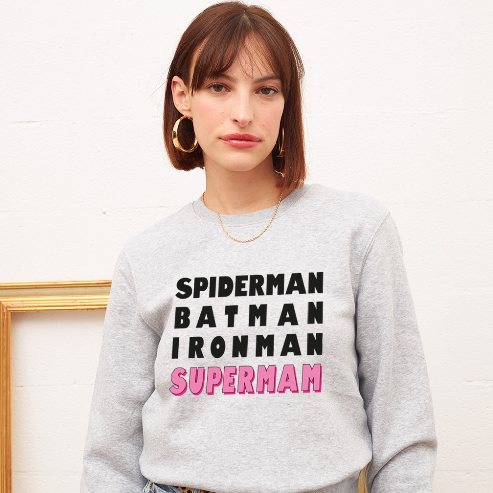 Sweat Gris SuperMam FEMME Faubourg 54