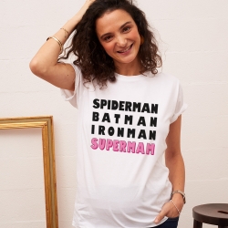 T-shirt Blanc SuperMam Mamma FAUBOURG 54 FEMME