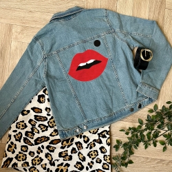 Veste en jean bouche Cindy big