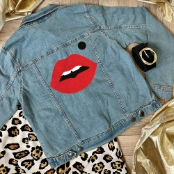 Veste en jean bouche Cindy big