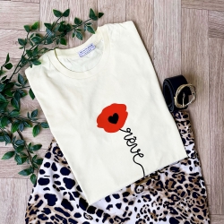 T-shirt jaune clair Papavero