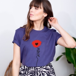 T-shirt Papavero violet
