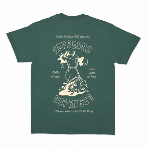T-Shirt Espresso Depresso collection Italian Attitude Club