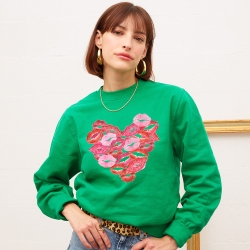 Sweat Vert Xoxo FAUBOURG 54 FEMME