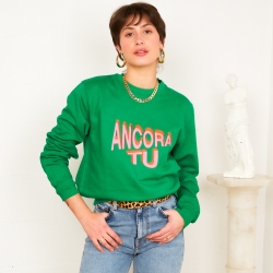 Sweat Vert Ancora Tu FEMME Faubourg 54