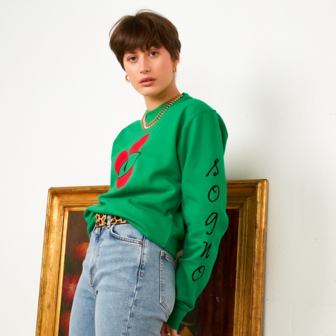Sweat Vert Sogno collection L'ALFABETO DELL'AMORE