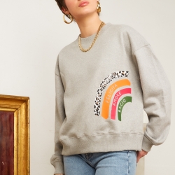 Grey Sweatshirt Rainbow