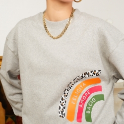 Sweat Gris Rainbow FEMME Faubourg 54 Sweat Gris Rainbow FEMME Faubourg 54