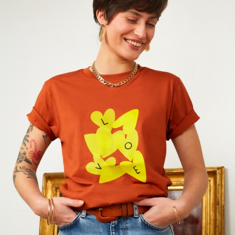 T-shirt Rouille Love collection L'ALFABETO DELL'AMORE