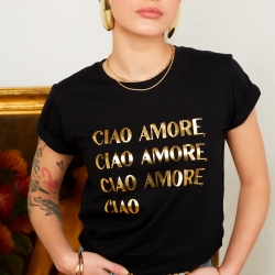 T-shirt noir Dalida Faubourg 54