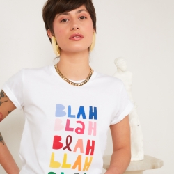 T-shirt blanc Blah Blah Faubourg 54