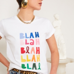 T-shirt blanc Blah Blah Faubourg 54