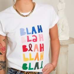 T-shirt blanc Blah Blah Faubourg 54