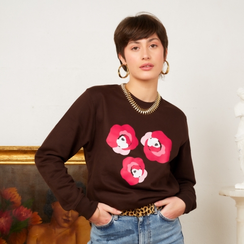 Sweat Marron Dolcezza collection L'ALFABETO DELL'AMORE