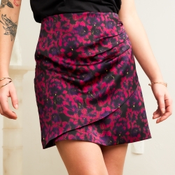 Jupe Miranda Noire Fleurie Faubourg 54 FEMME Jupe Miranda Noire Fleurie Faubourg 54 FEMME