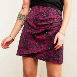 Jupe Miranda Noire Fleurie Faubourg 54 FEMME Jupe Miranda Noire Fleurie Faubourg 54 FEMME