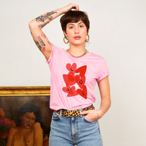 T-shirt Rose Love collection L'ALFABETO DELL'AMORE