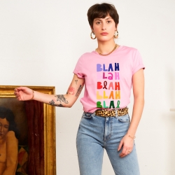 T-shirt Rose Blah Blah Femme Faubourg54 T-shirt Rose Blah Blah Femme Faubourg54