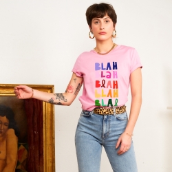 T-shirt Rose Blah Blah Femme Faubourg54