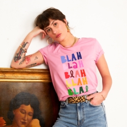 T-shirt Rose Blah Blah Femme Faubourg54 T-shirt Rose Blah Blah Femme Faubourg54