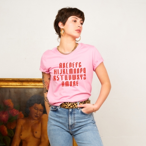 T-shirt Rose Alfabeto collection L'ALFABETO DELL'AMORE
