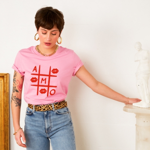 T-shirt Rose Amorpion by TrendyEmma collection L'ALFABETO DELL'AMORE