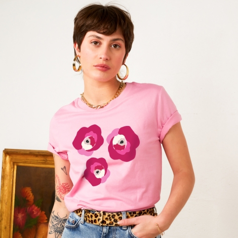 T-shirt Rose Dolcezza by TrendyEmma collection L'ALFABETO DELL'AMORE