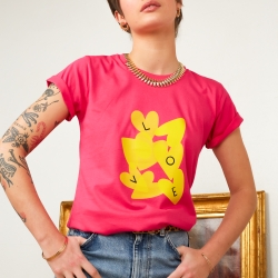 T-Shirt Fuchsia Love by TrendyEmma Faubourg 54 FEMME