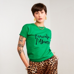 T-shirt Vert Fanculo l'Amore by TrendyEmma FAUBOURG54 FEMME