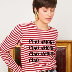 Red Sailor T-shirt Dalida by Trendy Emma