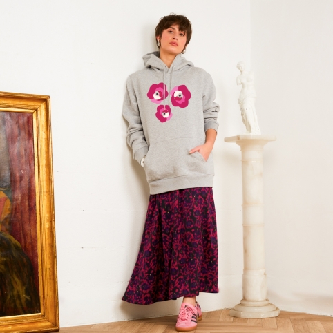 Sweat Capuche Gris Dolcezza by TrendyEmma collection L'ALFABETO DELL'AMORE
