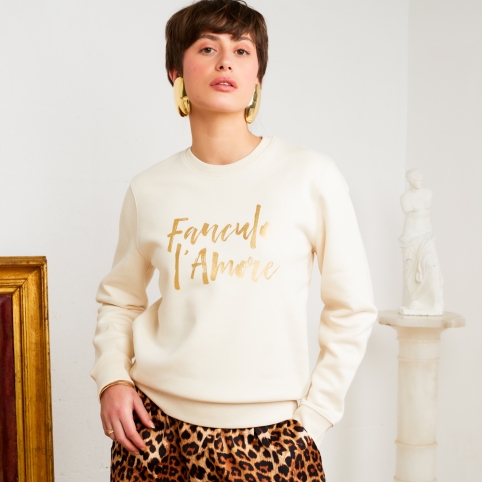 Sweat Crème Fanculo L'Amore collection L'ALFABETO DELL'AMORE