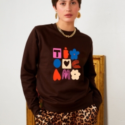 Sweat Marron Ti Amo Faubourg 54 FEMME