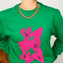 Green Sweatshirt Love