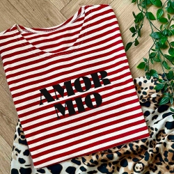 Red Sailor T-shirt Amor Mio