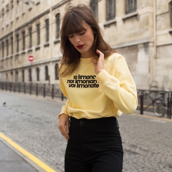 Sweat Jaune Limono Faubourg 54 FEMME Sweat Jaune Limono Faubourg 54 FEMME
