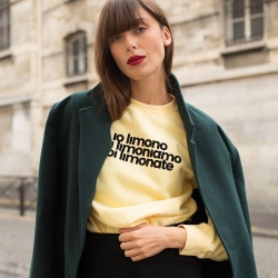 Sweat Jaune Limono Faubourg 54 FEMME Sweat Jaune Limono Faubourg 54 FEMME