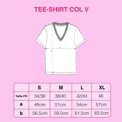 T-Shirt Col V Vita Blanc