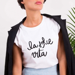 T-Shirt La Dolce Vita Blanc Faubourg 54 FEMME