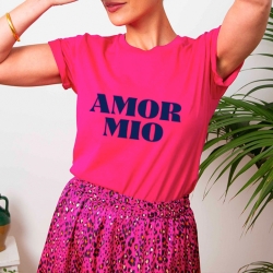 T-Shirt Fuchsia Amor Mio