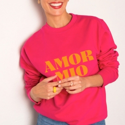 Fucsia Sweatshirt Amor Mio
